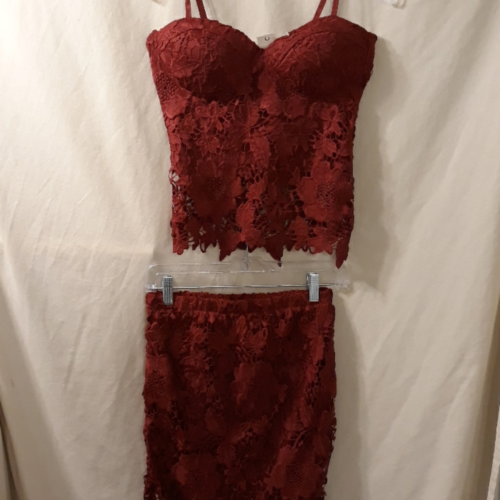 Sans Souci bustier with matching skirt